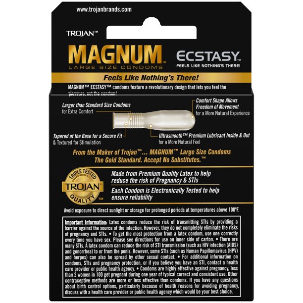 Trojan - Magnum 73/55mm 狂喜大碼安全套 3片裝 照片-2