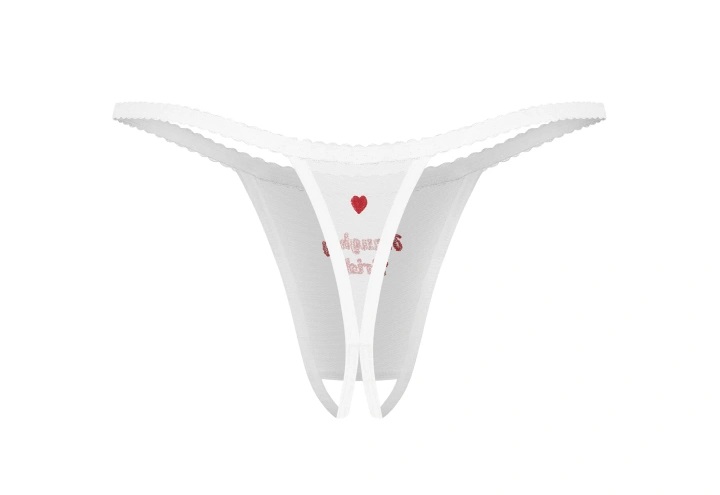 Obsessive - Weddya Bride Crotchless 3 pcs Set - White - S/M photo