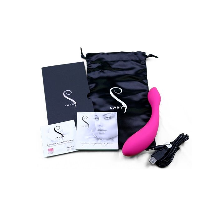 Famous for its slightly curved and sensual shape, the Mute S... Swan - The Mute Swan Vibrator - Pink photo-9