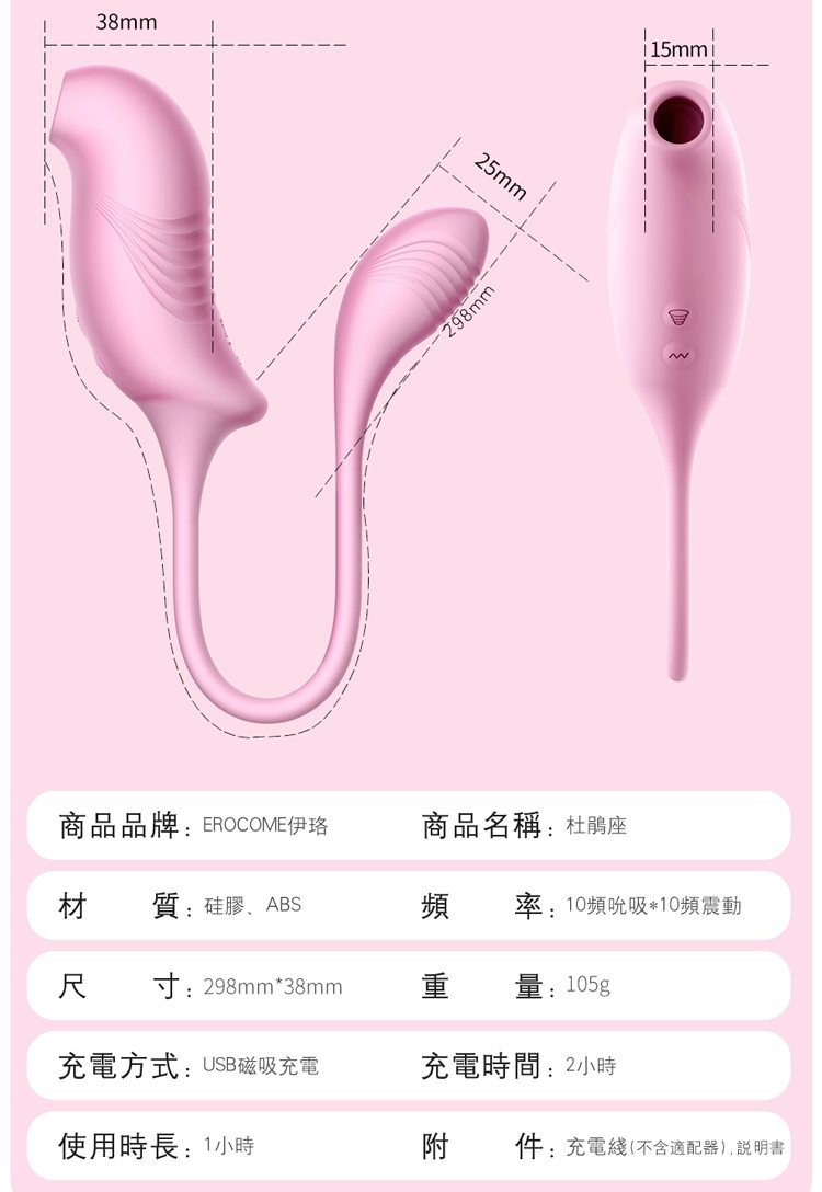 All your needs in one package with the Tucana Dual Clitoral ... Erocome - Tucana - Pink photo-10