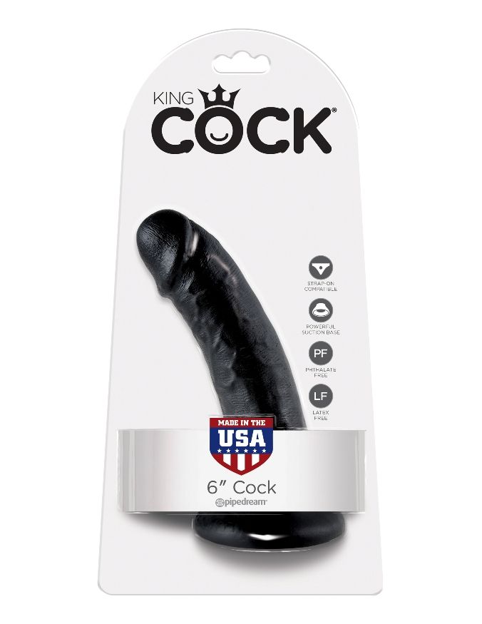Do you want your first dildo to look and feel just like the ... King Cock - Cock 6″ - Black photo-6