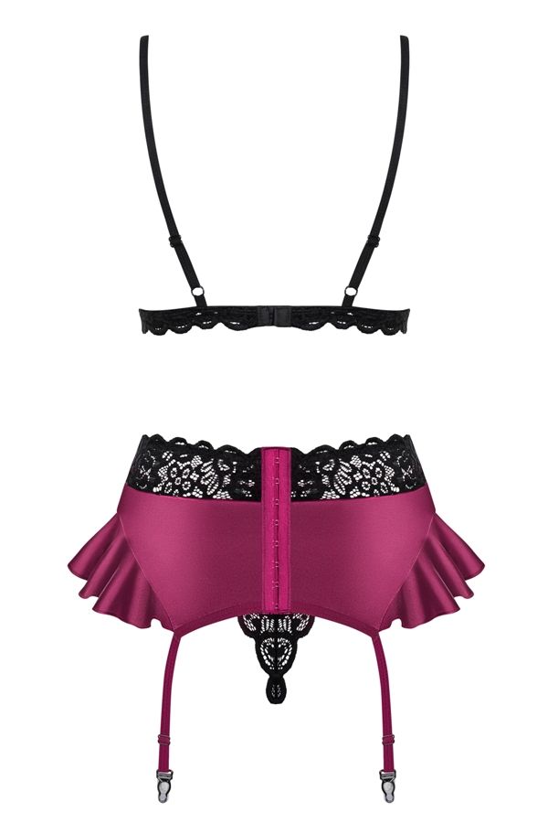 Wanna put on something incredibly sexy and very alluring? Wa... Obsessive - 845-SEG-5 Set 3 pcs - Pink - S/M photo-8