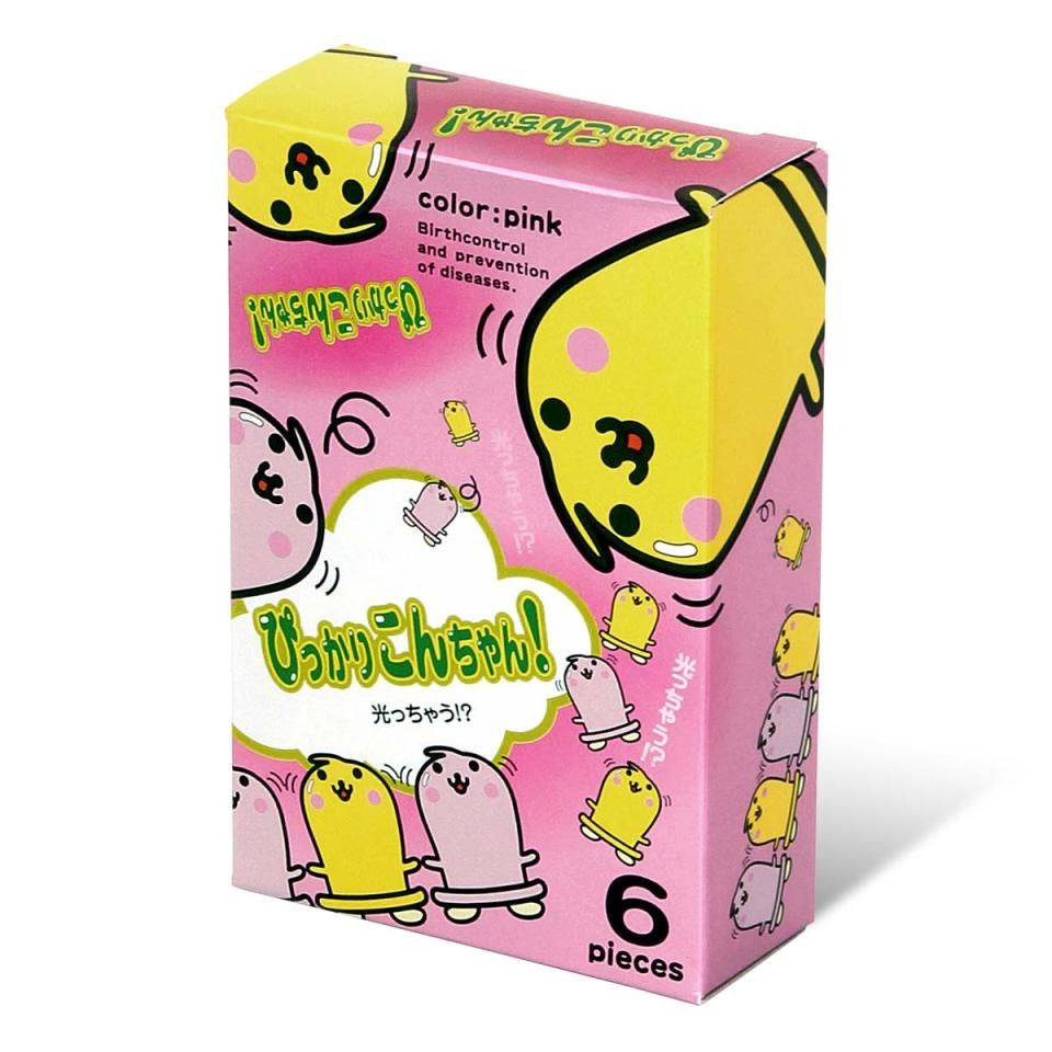 This product will glow in a dark place if light is hit befor... Fuji Latex - Glowing-in-the-Dark Hikattyau Condoms 6's photo-3