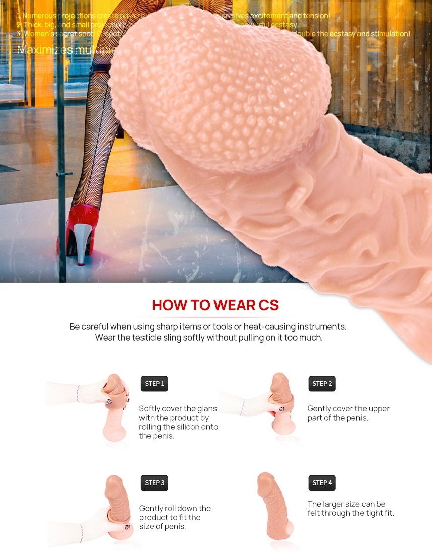 KOKOS' unique testicle sling design is patented both in ... Kokos - Venuos Cock Sleeve M - Flesh photo-5