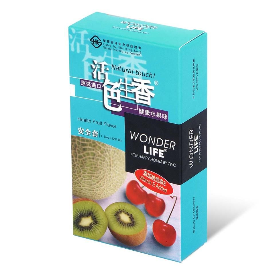 2 flavors: Kiwi and Melon
Each condom is made of high qualit... Wonder Life - Health Fruit Flavor 12's Pack photo-2