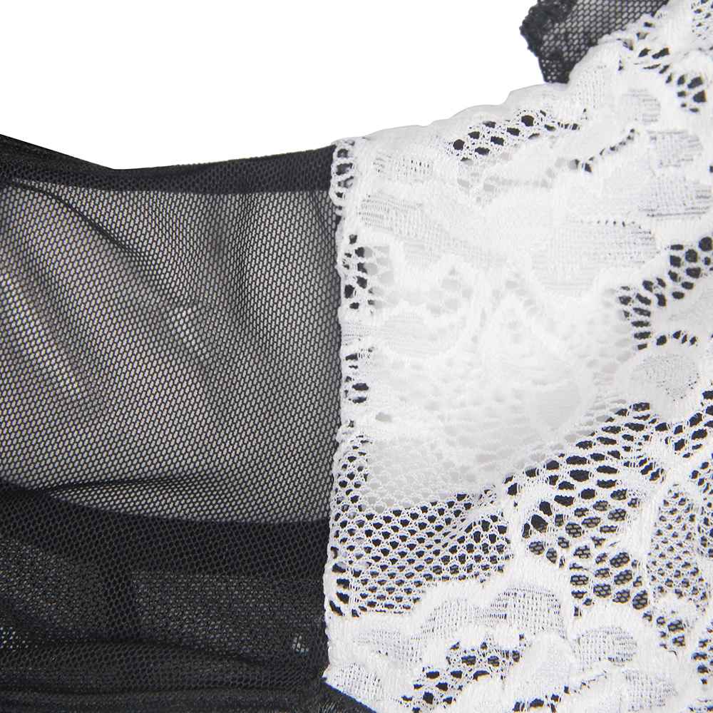 White Lace Sexy Garter Belt Maid Costume with Leg Ring
Mate... Ohyeah - Maid Costume w Garters - Black - XL photo-4