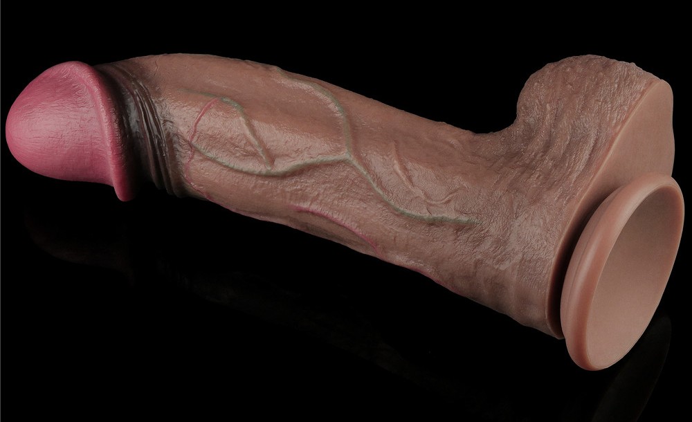 Built to deliver the most lifelike satisfaction, Love Toy Du... Lovetoy - 13" XXL Dual Layered Cock - Brown photo-7