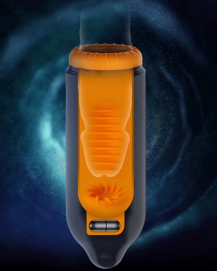 MyToys MyRocket Masturbation Cup is an innovative masturbati... MyToys - MyRocket - Black/Orange photo-6