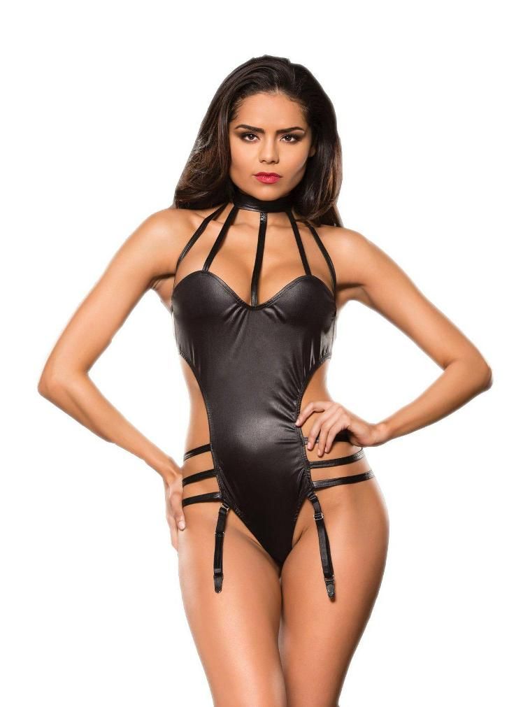 Allure - Halter Neck Teddy - Black - L/XL photo