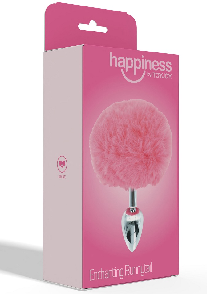 Experience the elegance of the Enchanting Bunnytail by HAPPI... ToyJoy - Happiness Butt Plug w Tail - Pink photo-5