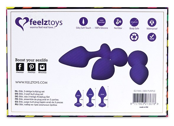 The Feelztoys Bibi butt plug set is perfect as an introducti... Feelztoys - Bibi Butt Plug Set - Purple photo-7