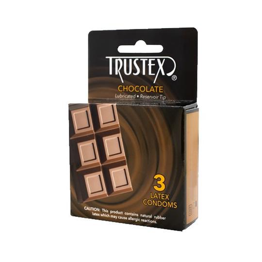 Trustex - 巧克力味潤滑安全套 - 3片裝 照片-3