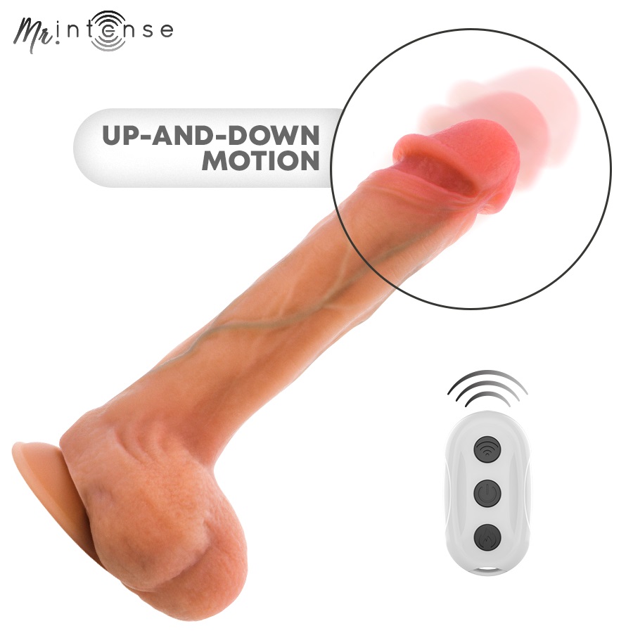 Intense - Bradley Heating Vibro Dildo 21cm - Skin photo-4