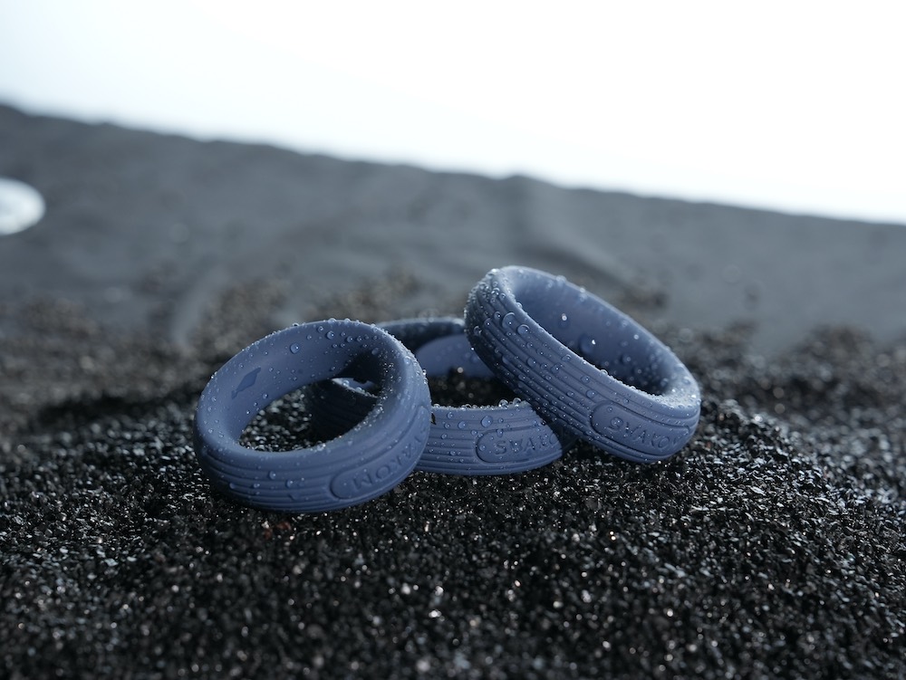 SVAKOM - Trioo Silicone Cock Ring Set - Dark Blue photo-6
