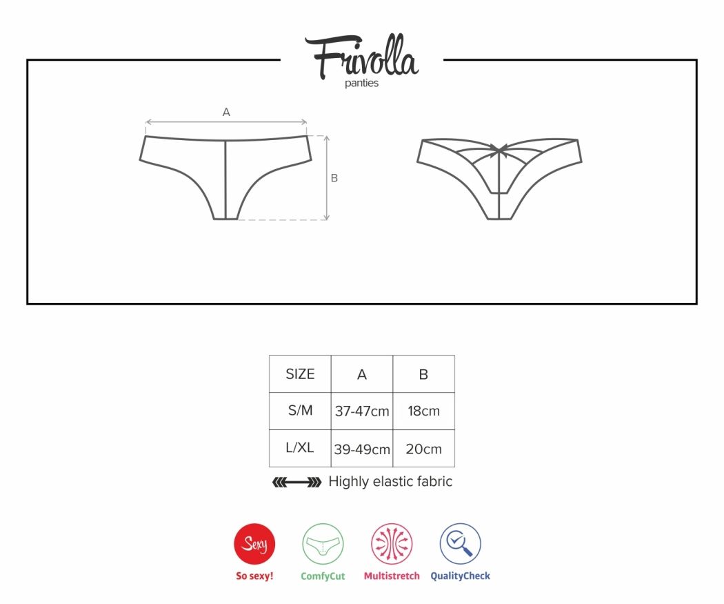 Panties coming straight from Pleasureland? They’re right her... Obsessive - Frivolla Panties - Black - L/XL photo-7