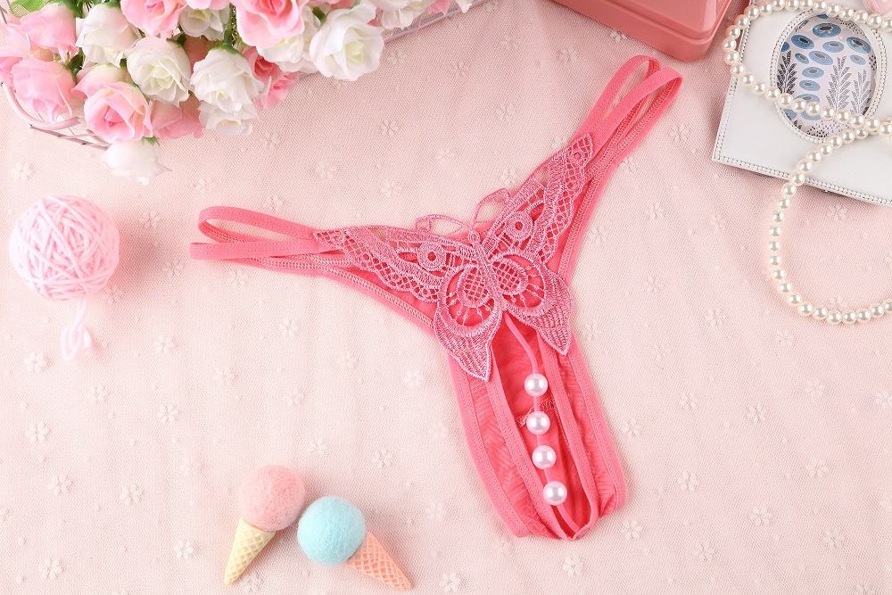 SB - Thong w Pearls 203 - Watermelon Pink photo-3