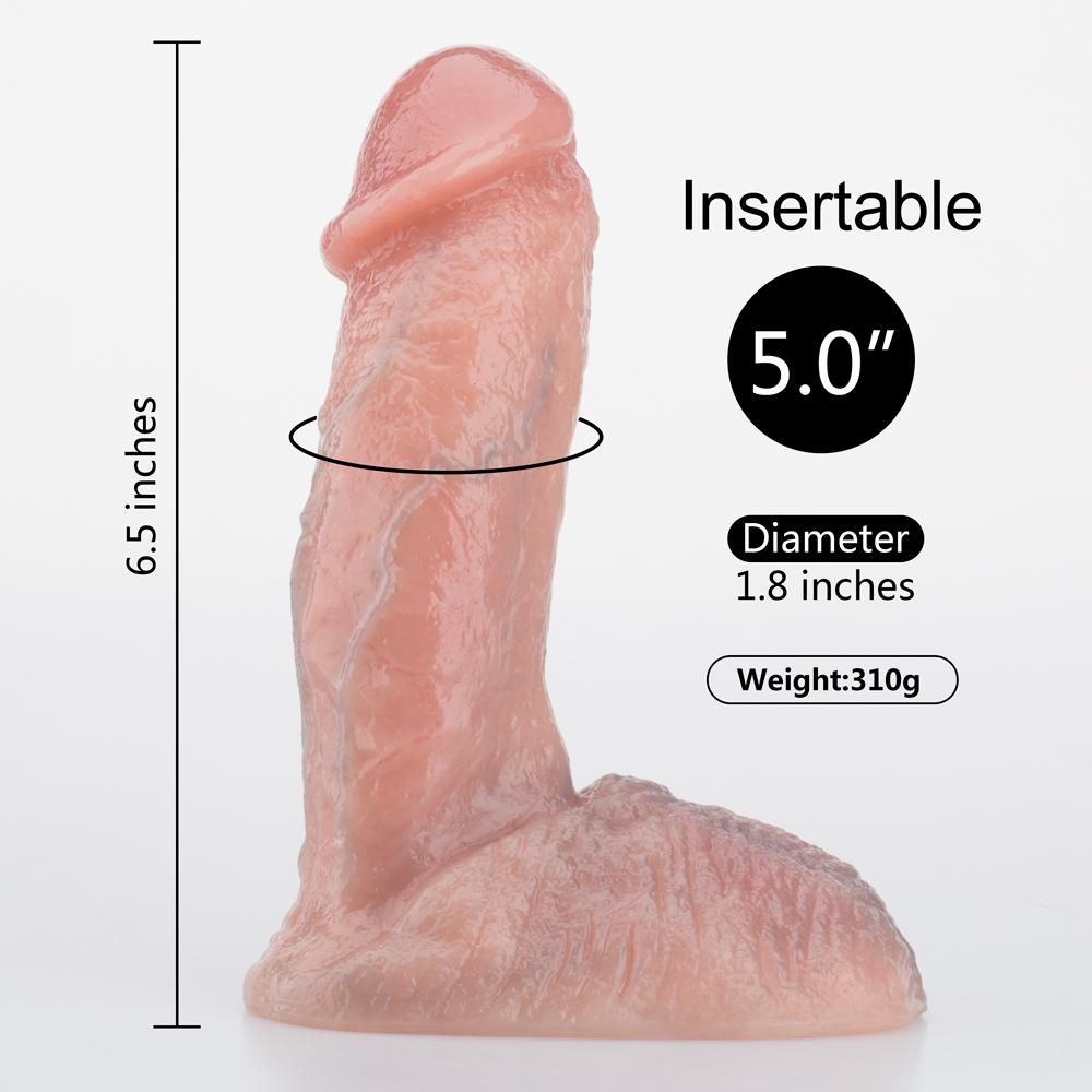 This dildo is double layer silicone veins and blood vessel p... BF - 5'' Realistic Dual Density Silicone Dildo photo-8