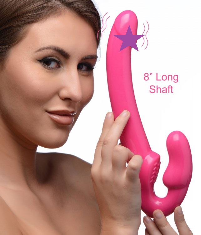 Penetrate harness free with the Revolver strapless Strap-On!... Strap U - Revolver Slim 7X Strapless Strap-on - Pink photo-2