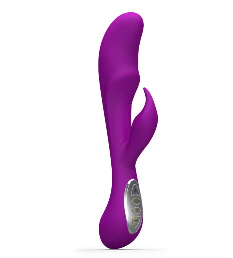 The Aura Rose Rabbit and G-Spot personal massager provides f... RM - Aura Voice-Controlled Rabbit - Purple photo-2