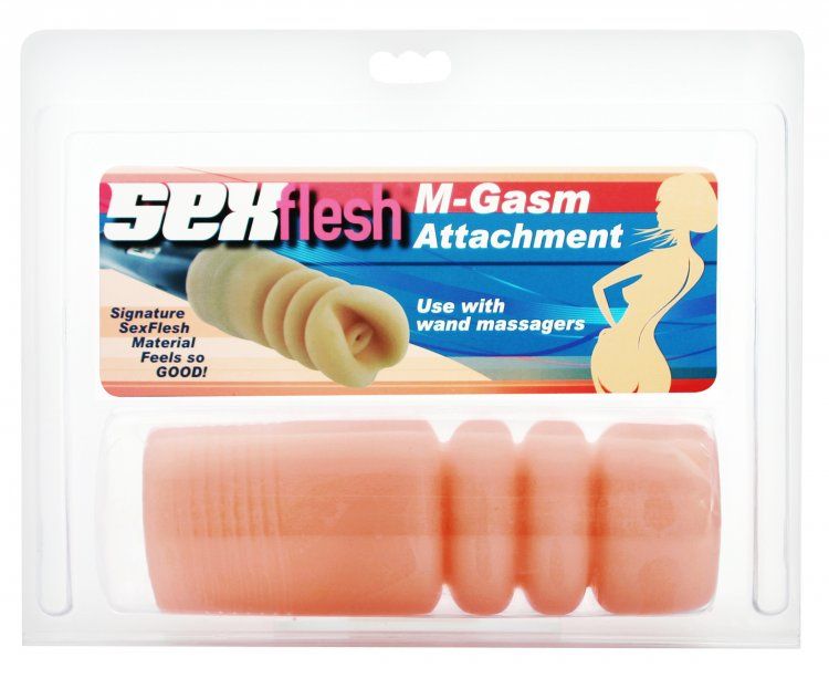 Experience the next evolution of masturbation with the M-Gas... Wand Essentials - M-Gasm Attachment - Flesh photo-4