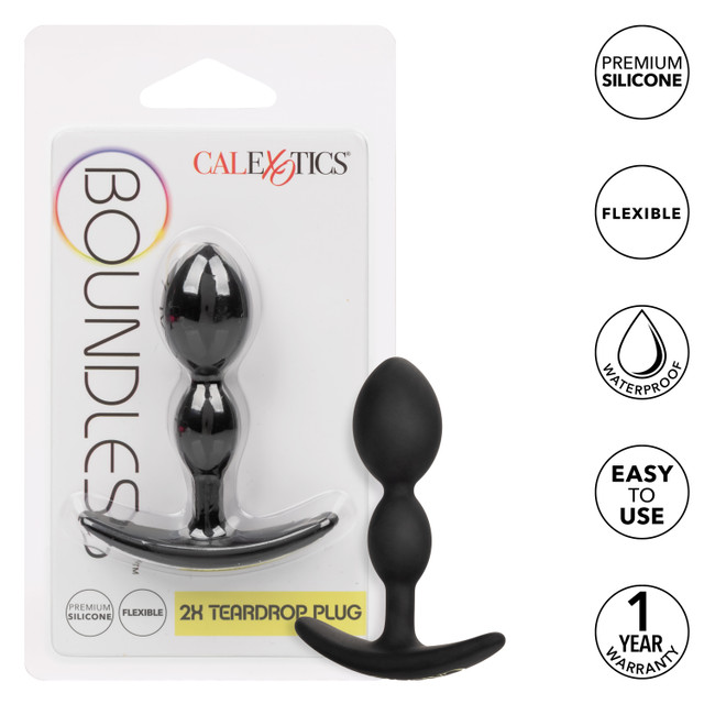 Pleasure is made endless with the bold Boundless 2X Teardrop... CEN - Boundless 2X Teardrop Plug - Black photo-8