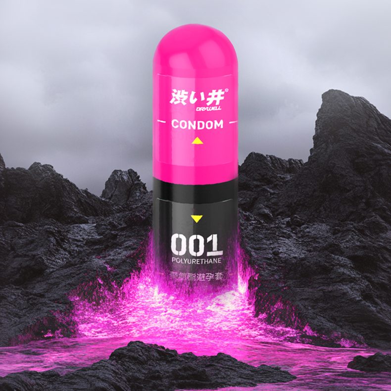 Polyurethane material, youthful and trendy capsule design, p... Drywell - 0.01 Pleasure Condoms 3's Pack photo-8