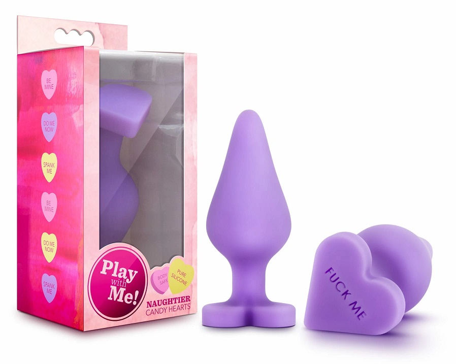 The special heart-shaped base is the outstanding feature tha... Blush Play - Naughtier Candy Heart Fuck Me Plug - Purple photo-5