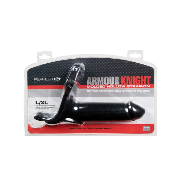 The Armour Knight is one serious new strap on from Perfect F... Perfect Fit - Armour Knight XL L/XL Strap On - Black photo-5