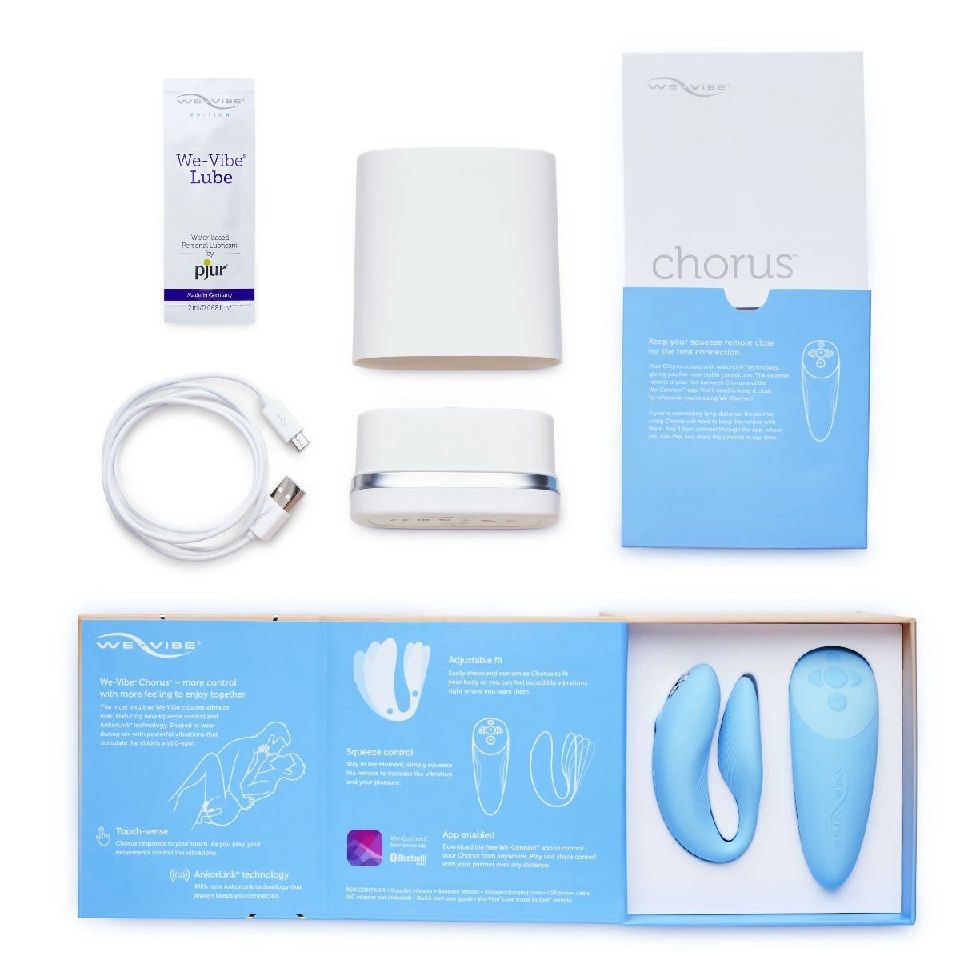 我们想通知您,适用于 Wow Tech 产品(ROMP、Womanizer、We-Vibe、Arcwave)的充电器适配... We-Vibe - Chorus 遥控情侣共震器 - 蓝色 照片-7