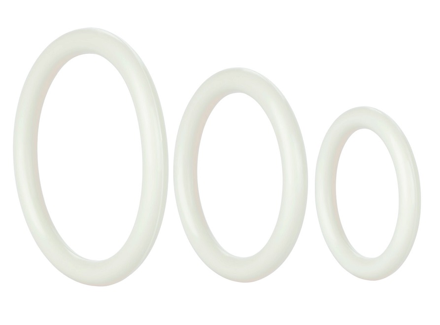 Take your intimate pleasure to new heights with the exotic T... CEN - Tri-Rings - White photo-3