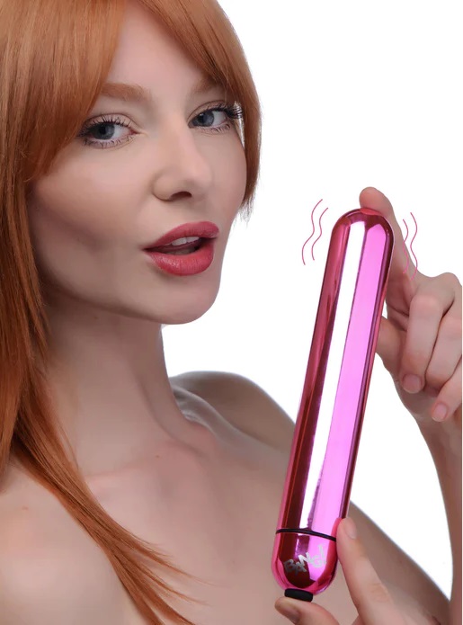 Bang! - 金屬子彈震動器 加大碼 - 粉紅色 照片-4