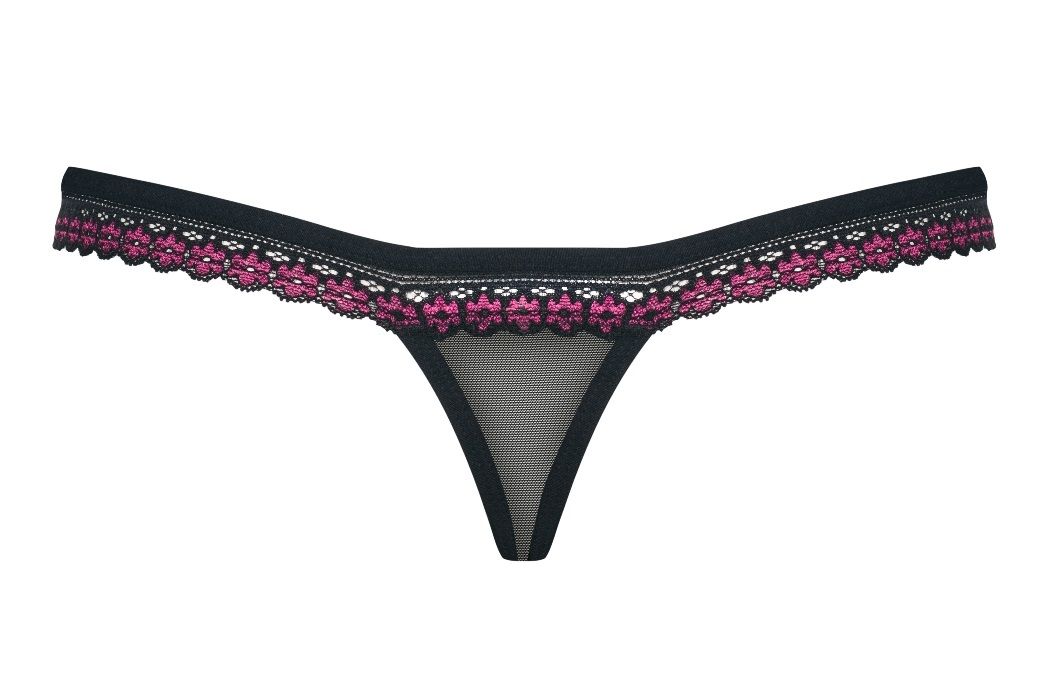 This cute, little thing has power to bring great pleasure. W... Obsessive - 819-THO-1 Thong - Black - L/XL photo-8
