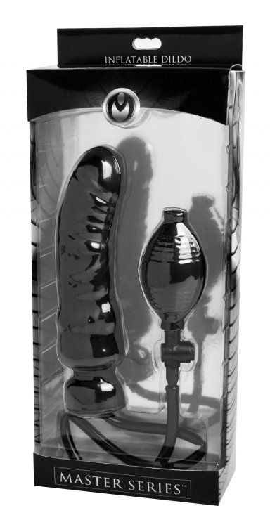 Master Series - Renegade Inflatable Dildo - Black photo-3