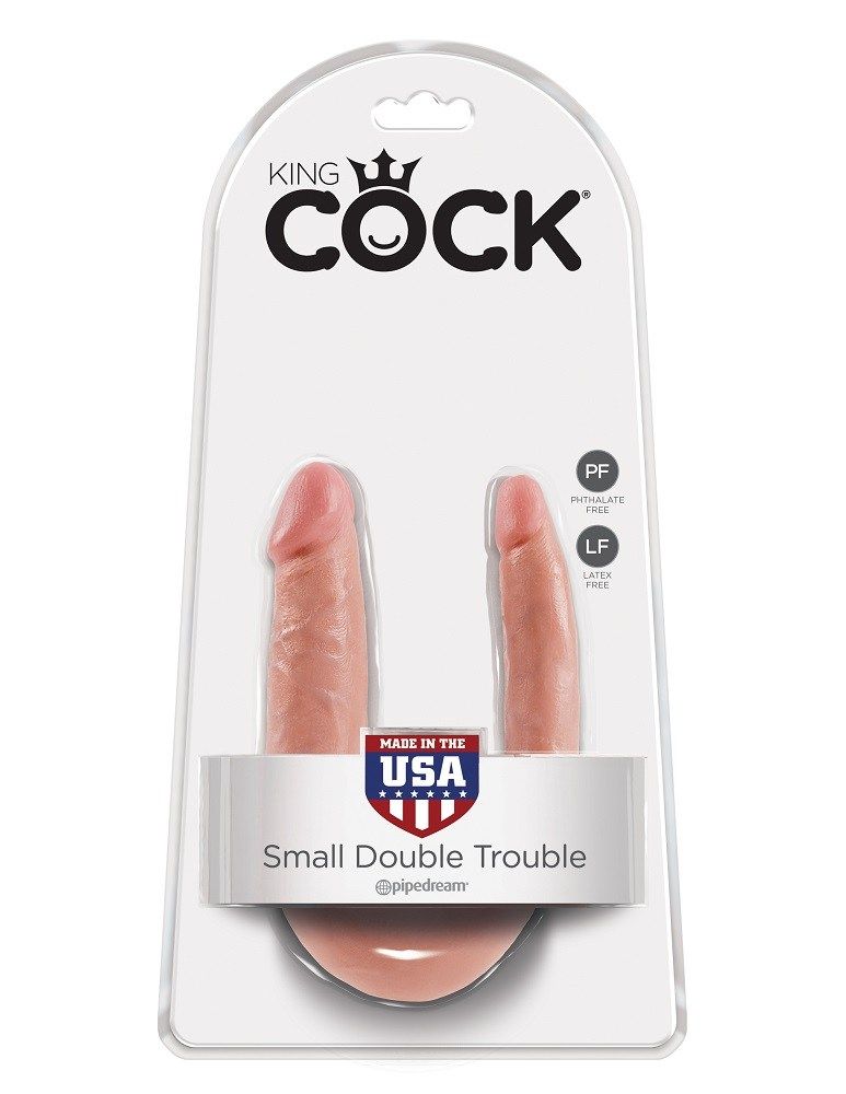 Do you want your first dildo to look and feel just like the ... King Cock - Cock U-Shape Double Trouble S - Flesh photo-8