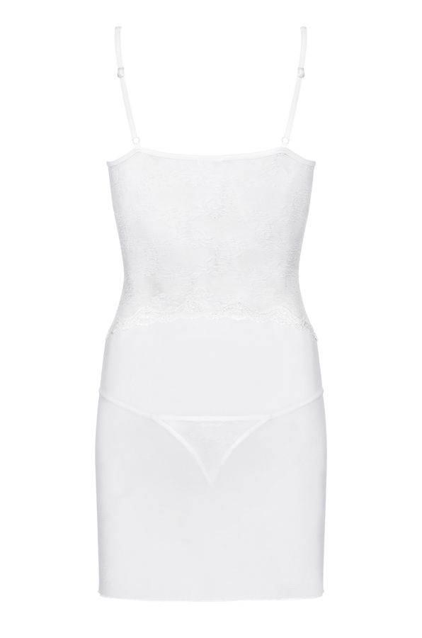 Pure perfection! Did you dream about something elegant and i... Obsessive - Charms Chemise & Thong - White - L/XL photo-5