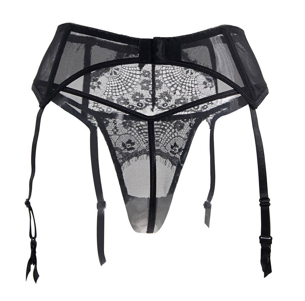 Sexy Transparent Lace Garter Panties
Material &n... Ohyeah - Lace Garter Belt w Panties - Black - M photo-9