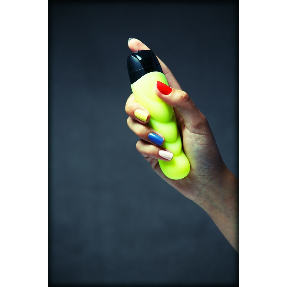 Seriously gorgeous, high-quality smooth silicone multispeed ... Fun Factory - Vibe Meany - Neon Yellow photo-3