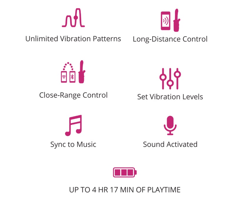 Designed to deliver targeted internal and external stimu... Lovense - Spinel APP Thrusting & Heating Dildo - Blue & Pink photo-8