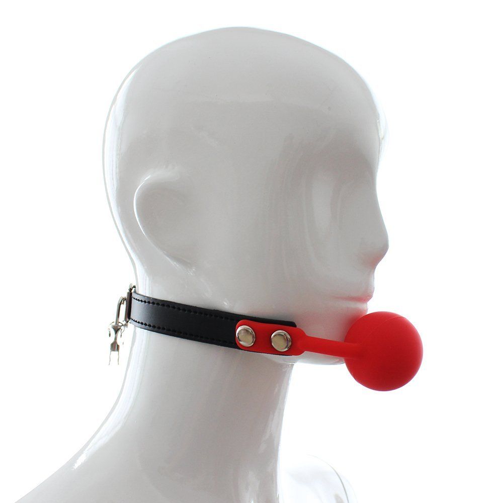 Material: Belt (synthetic leather), Ball (Silico... A-One - Mouthpiece with Lock Key - Black photo-7