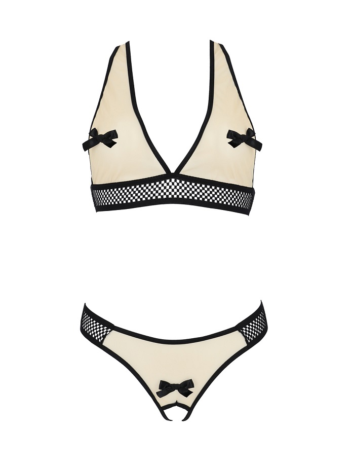Beautiful lingerie with a sensual accent? Nobody will pass b... Passion - Viena Set - Beige - L/XL photo-6