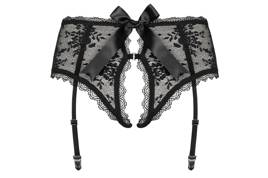 Are you looking for sexy, feminine garter belt which will be... Obsessive - Behindy Garter Belt - Black - L/XL photo-8