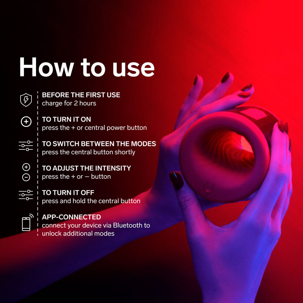 Lelo - F2S Double Sonic AI Stamina Trainer Stroker - Red photo-9