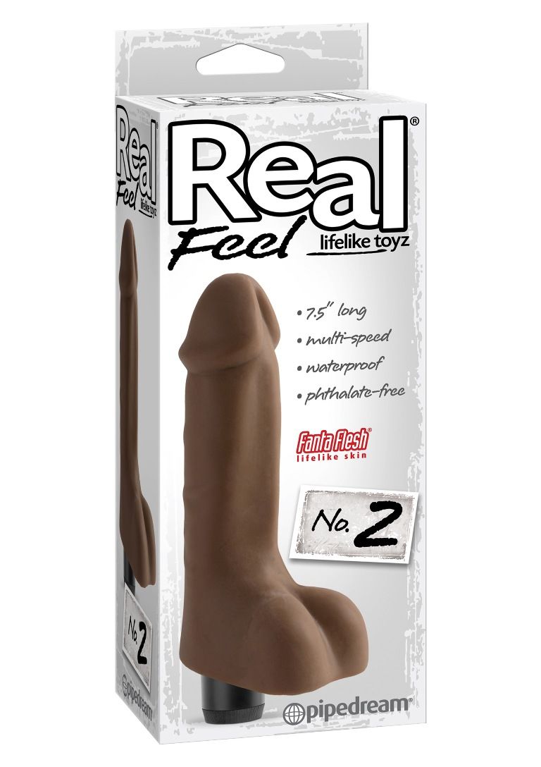 Enjoy the "Real Feel" of super-soft, lifelike skin... Pipedream - Real Feel Lifelike Toys No.2 - Brown photo-2