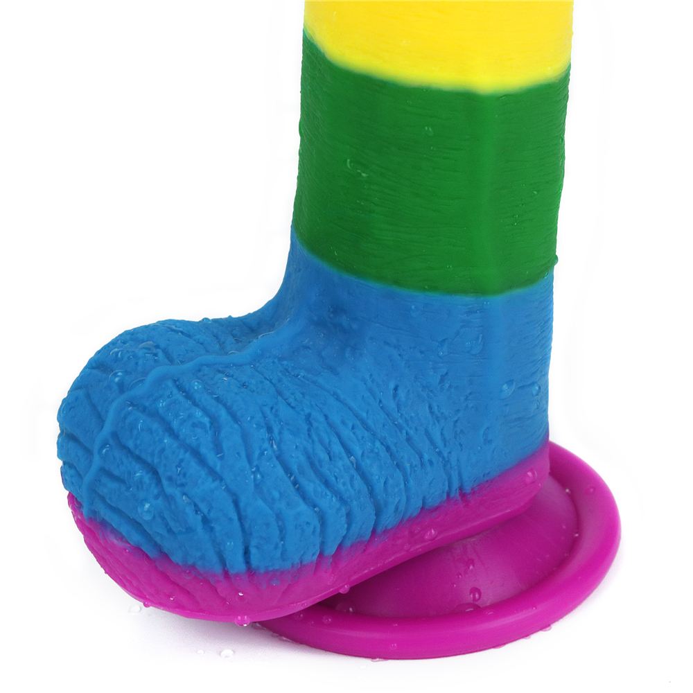 Prider series are made up of pride flag colours Designed to ... Lovetoy - 7.5" Prider Dildo - Rainbow photo-8