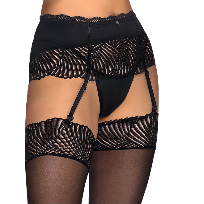 Obsessive - Klarita 吊袜带 - 黑色 - S/M 照片