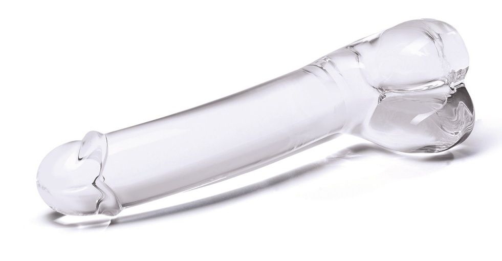 Glas - 7″ Realistic Curved Glass G-Spot Dildo photo-3