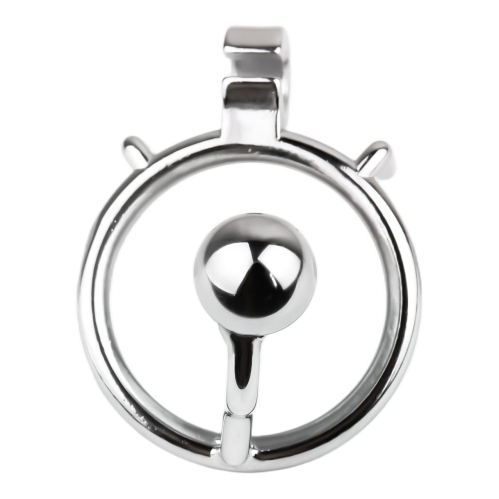 Material: 304 Stainless steel
... FAAK - Chastity Cage w Urethral Plug - Silver photo-4