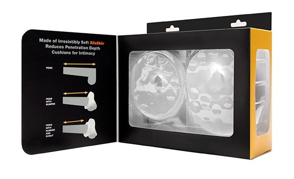 This hot new sex toy provides more "cushion for the pus... Perfect Fit - Base & Donut Bumper Stretcher - Clear photo-7