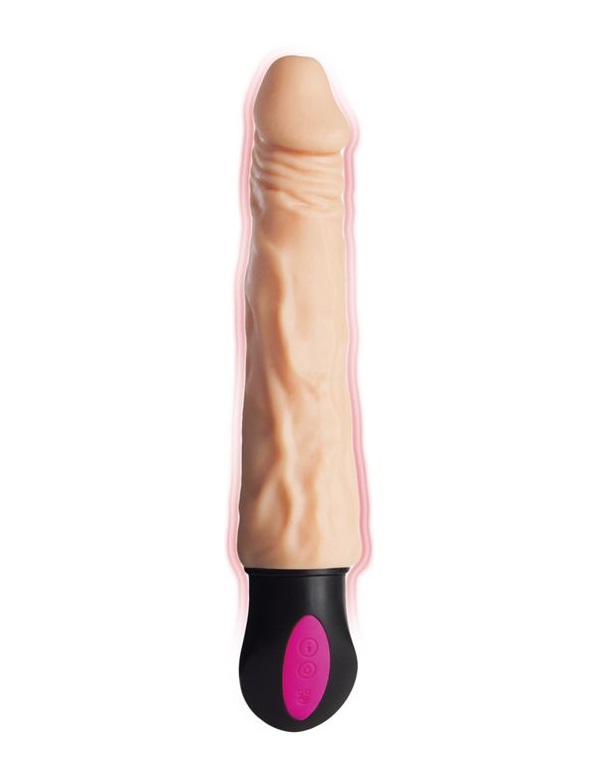 A-Toys Benedick is a flexible vibrator that is able to heat ... A-Toys - Benedick Vibro Dildo 25cm - Flesh photo-4