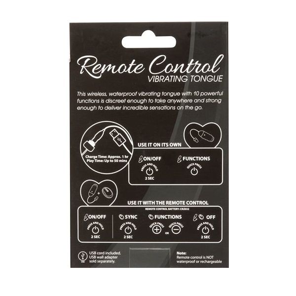 This wireless, waterproof vibrating tongue with 10 powerful ... Simple & True - Remote Control Tongue - Pink photo-11